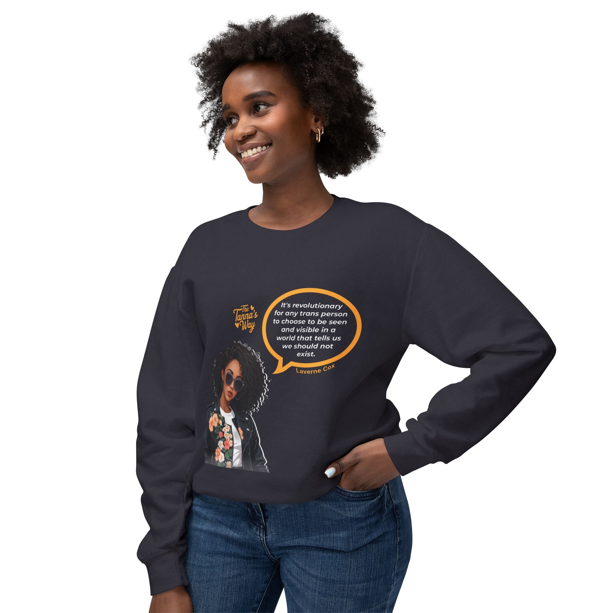 Laverne Cox | Unisex Lightweight Crewneck Sweatshirt